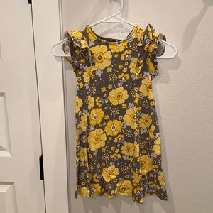 EUC Girls Gymboree Store Flower Floral Flutter Ruffle Sleeve Dress Size 6